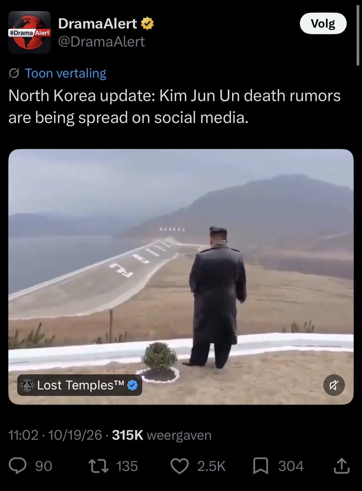 Community-provided screenshot of a social post saying death rumors are spreading online